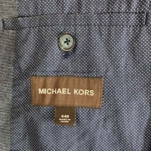 Michael Kors Womens Blue Blazer with Subtle Pinstripes - Picture 7 of 7